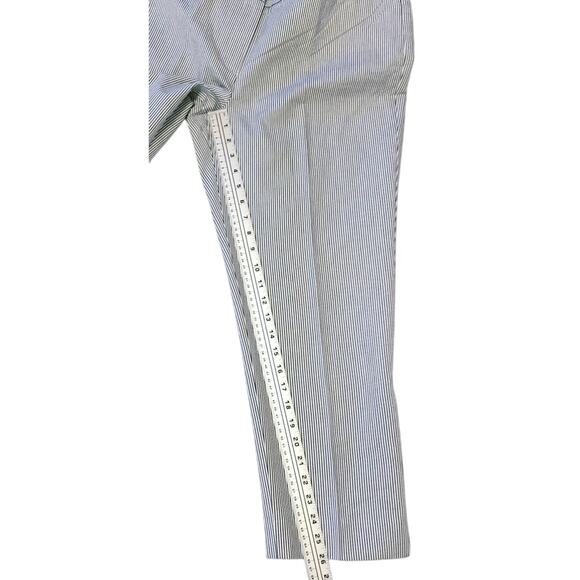 Talbots Signature Womens 12 Cropped Capri Pants Seersucker Beach Nautical Resort - Picture 7 of 13
